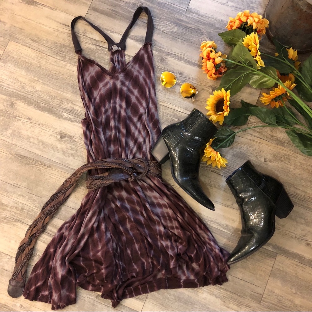 Flowy Purple Tie Dye Dress